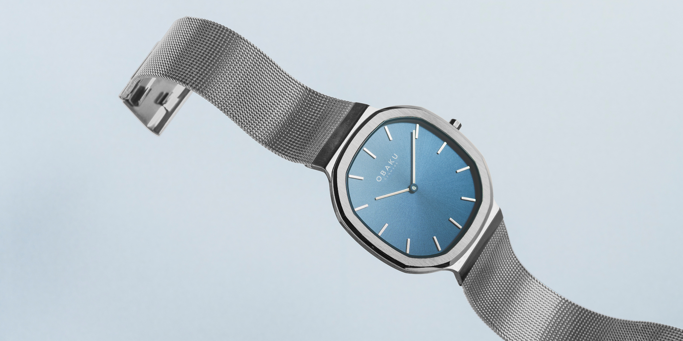 Balance and harmony stainless steel mesh watch