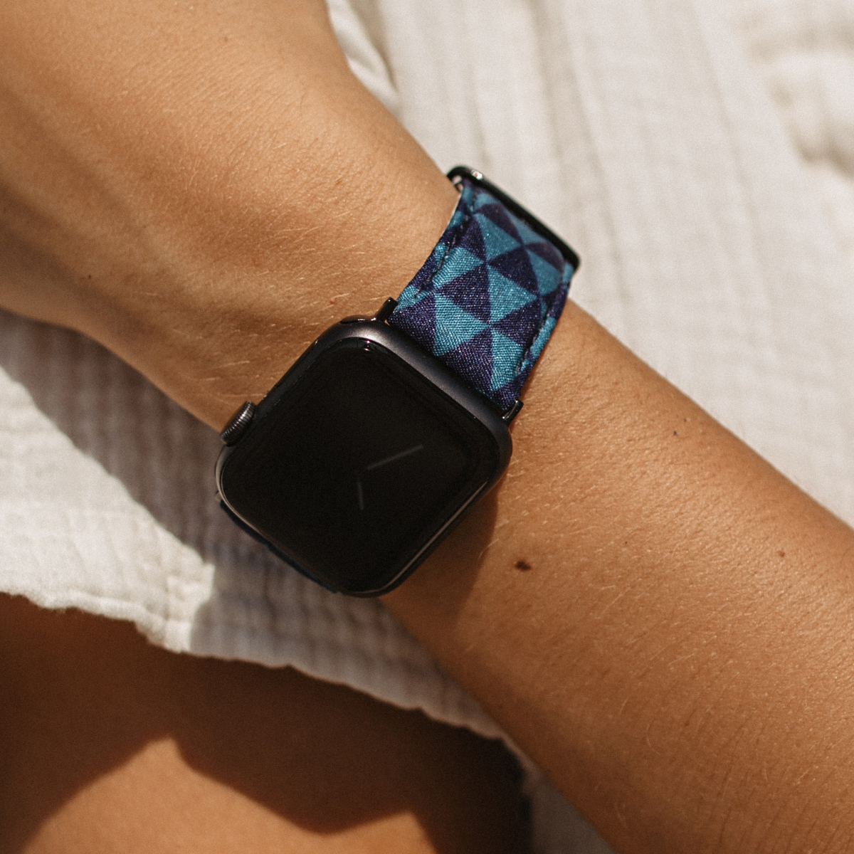 blue apple watch strap